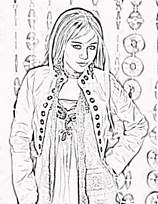 coloriage hannah montana miley cyrus